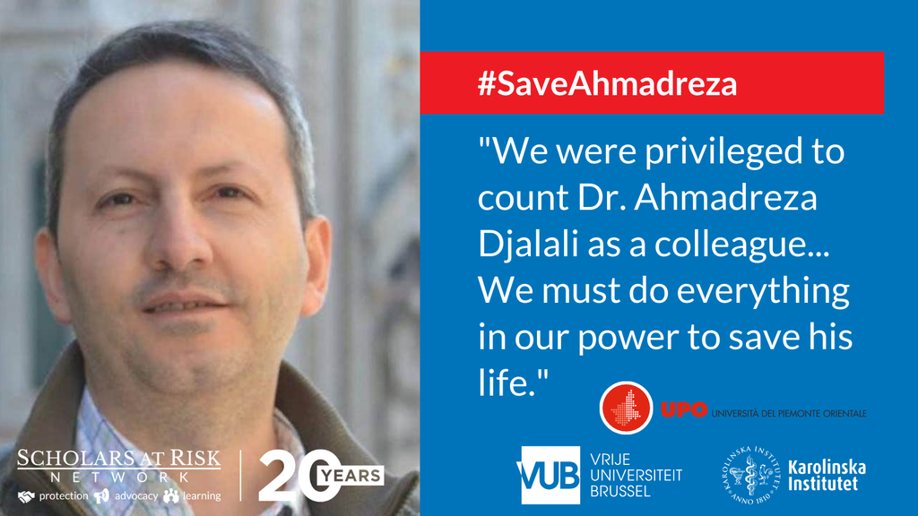 Secondo volantino della Sar per Ahmadreza Djalali a 5 anni dall'arresto